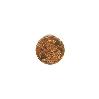 une pièce d'or avec l'image d'un homme à cheval