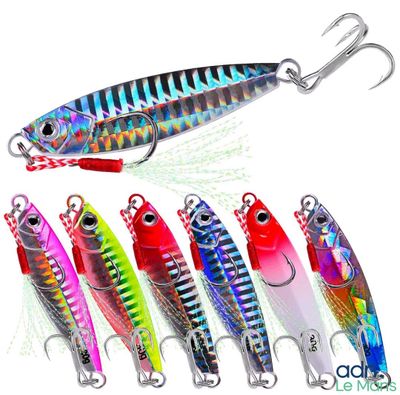 Lot de 30 Jigs de peche de différents coloris et grammage - …