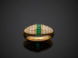 an emerald and diamond ring