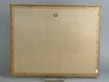 an old picture of a piece of cardboard with a hole in the middle