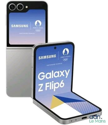 two samsung galaxy z flip phones are next to each other
