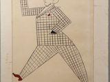 une image représentant le dessin d'un homme en costume tenant une arme à feu