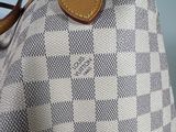 louis vuitton damier canvas and leather tote bag