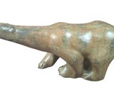 statue of a polar bear on a white background with a white background