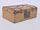 an old suitcase that is sitting on a table
