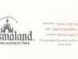 business card with a picture of a castle in the background