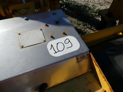 a close up of a metal box with a number on it