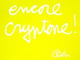 an image of a yellow pillow with the words encecrypone written on it