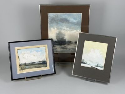 Michel GASSIES (1925-2005). Ensemble de trois gouaches, l’un…