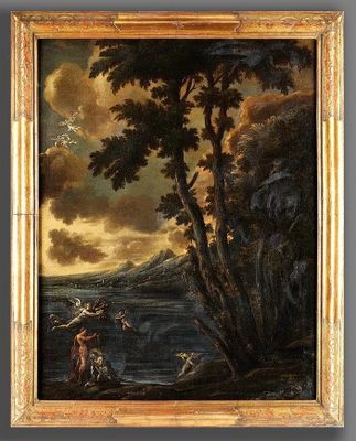 Attribué à Agostino Tassi (Pérouse, 1578 - Rome, 1644) - Le …
