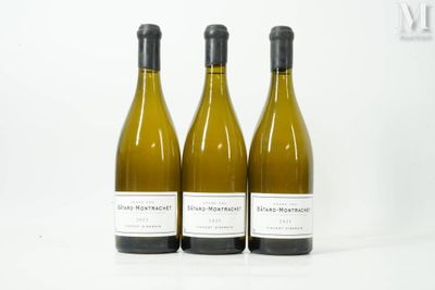 trois bouteilles de vin blanc posées les unes à côté des autres sur une table