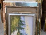 une photo d'une photo d'une montagne et une photo d'une maison