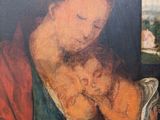 an image of a painting of a man holding a baby