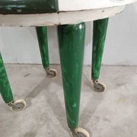 "Girator" en métal relaqué ou meuble de dentiste de forme ci… (photo 4)