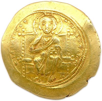 une image représentant une pièce d'or sur laquelle figure Jésus