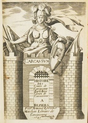 un vieux livre sur lequel figure le dessin d'une femme perchée au sommet d'un mur de briques