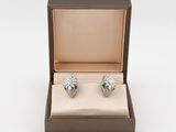 an image of a pair of diamond and emerald earrings in a box