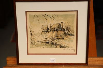 a picture of a picture of a house on display