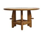 an image of a wooden table with a tile top