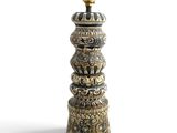 a close up of a decorative object on a white background