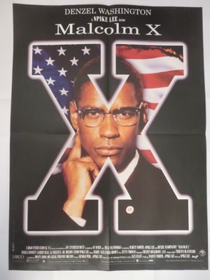 une affiche du film « Malcolm X » avec Denzel Washington