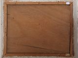 an image of a painting on a white wall with a wooden frame