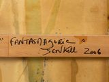 a picture of a wooden sign with writing on it