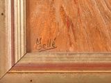 an image of a close up of a painting of a person on a skateboard
