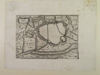drawing of a drawing of a map of a town in a frame