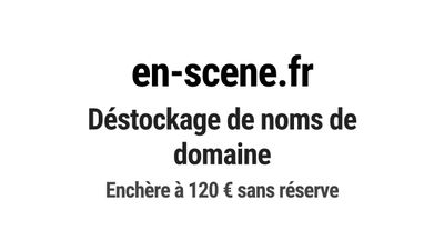 Nom de domaine en-scene.fr. Catégorie: Art et culture.