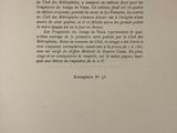 an open book with a black and white text on it