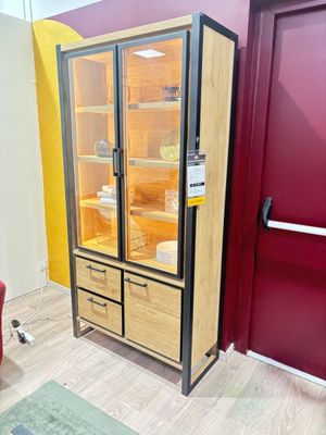 Vitrine H&H modèle BRASILIA en placage de chêne (pv 2399€) - Photo 1