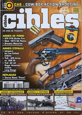 la couverture d'un magazine sur laquelle figurent des armes à feu