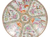 a plate that has a picture of a woman on it