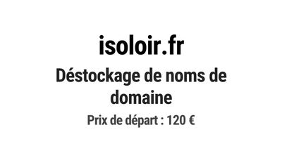 Nom de domaine isoloir.fr. Catégorie: Services aux entrepris…