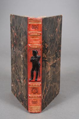 an old book with a picture of a man on it