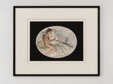 une image représentant un tableau où l'on voit une femme et un homme assis sur un lit