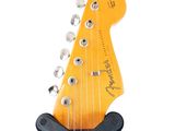 an image of a close up of a guitar neck with a white background
