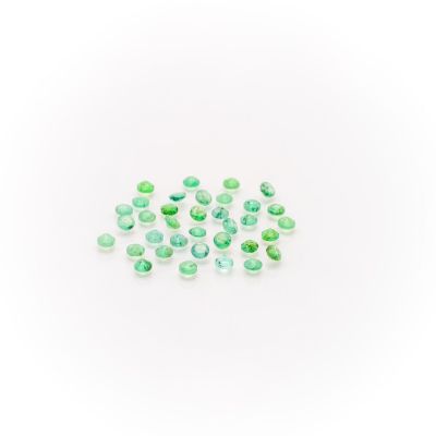 green tourmaline faceted round beads