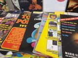 a lot of records on a table with a lot of them