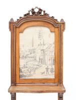 Billet doux en bois naturel mouluré et sculpté à décor de nœ… (photo 2)