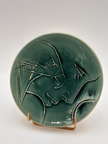 Pierre-Yves TREMOIS (1921-2020) Visage à l’aigle - 1995 Coupelle ...