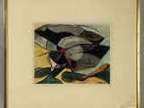 an image of a painting of a bird on a table