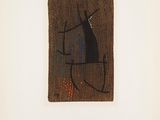 an image of a painting on a white wall with a black cat