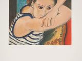 an image of a painting of a woman sitting on a couch