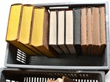 many books that are in a box together