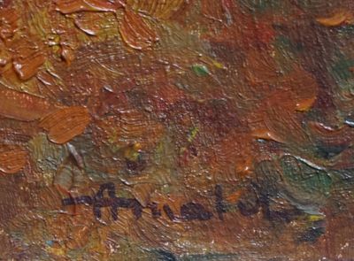 une image montrant un gros plan d'une peinture sur toile