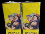 two boxes of one piece cigarettes on a black background