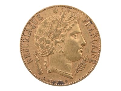 Pièce de 20 francs or Cérès, 1851. Petites usures. - Photo 1