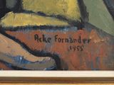 a picture of a painting of a woman with a hat and shoes